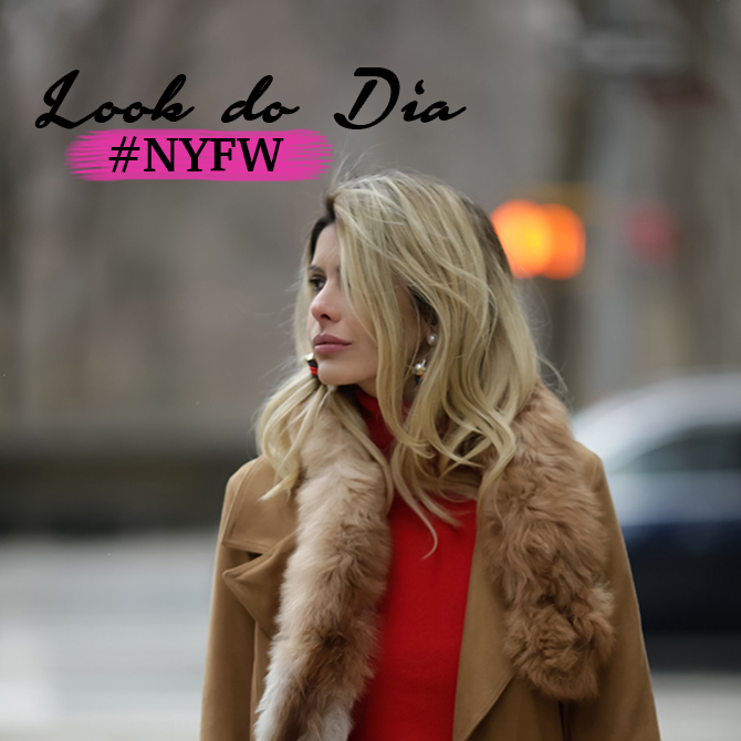 Alerta tendência – Look do dia em cor Caramelo! #NYFW