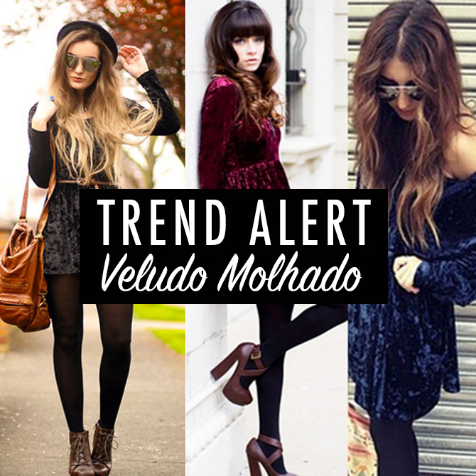 Trend Alert: Vestido em Veludo Molhado!